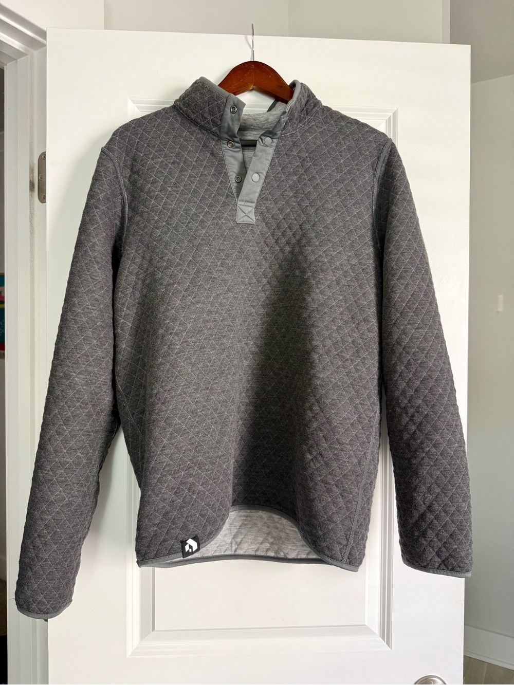 Men’s Marine Layer Corbet Quilted Reversible Gray Pullover size large